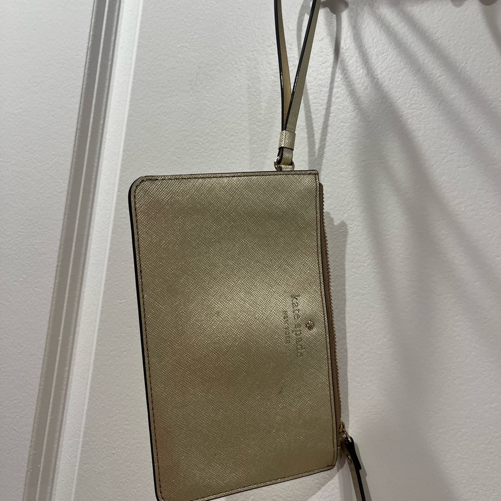 Kate Spade Metallic Gold Wristlet